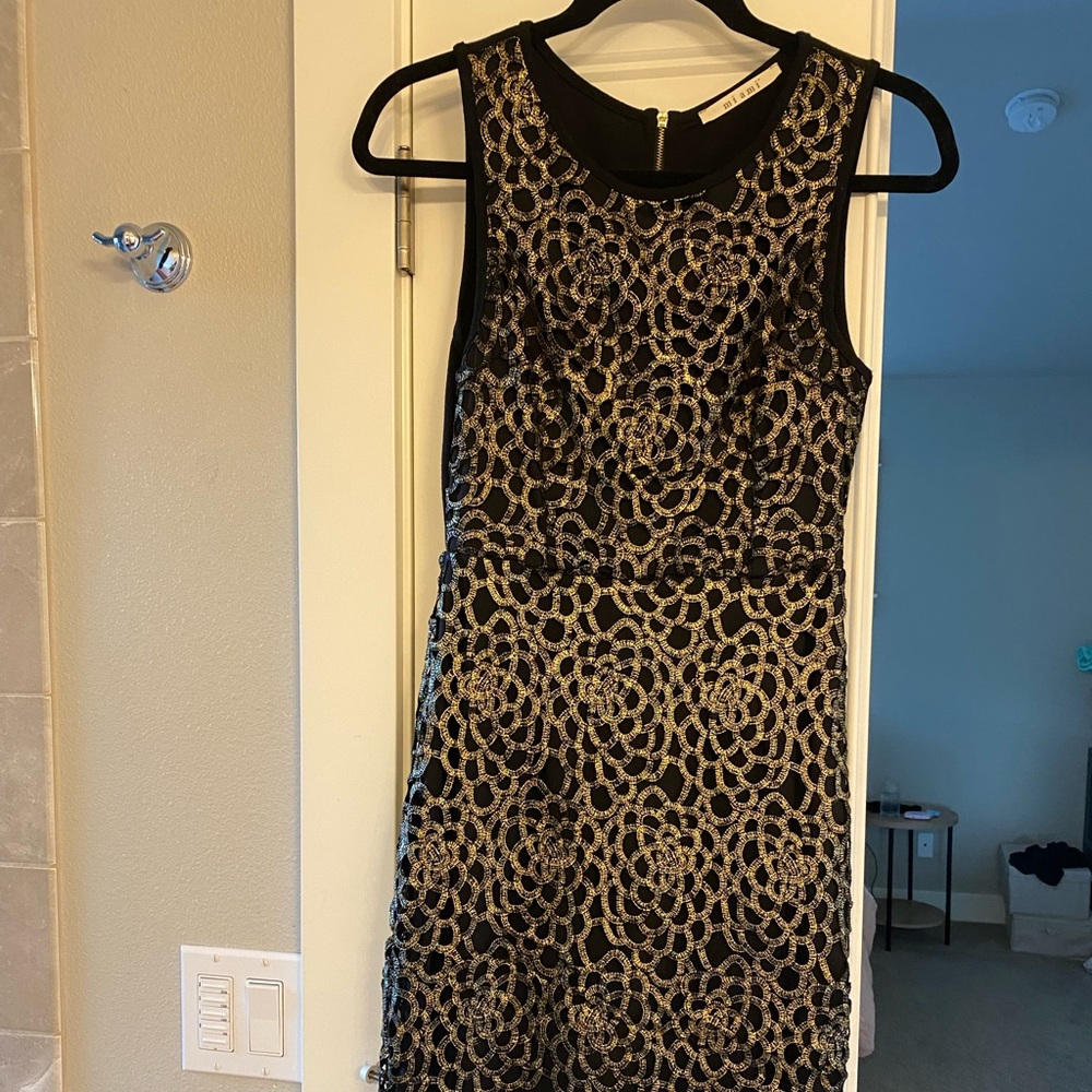 Miami mini gold embellished cocktail dress